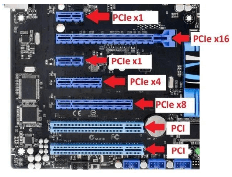 PCIeのスロット説明